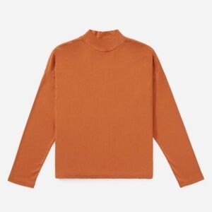 Everlane | Square‎ Mock Neck Long Sleeve Tee | Cider | XS